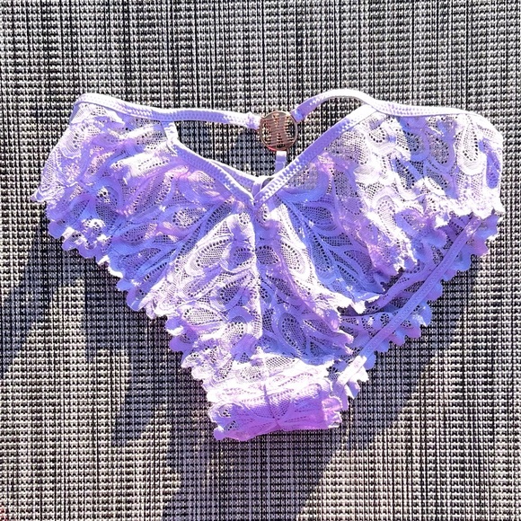 Savage Not Sorry Lace Balconette Bra and Cheeky Panty Lilac Size Small EUC - Picture 11 of 11